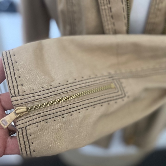 Per Se Los Angeles Hand stitched camel Jacket size 6 - Picture 6 of 8